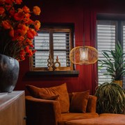 Lampada a sospensione di design oro con nero 50 cm - Marnie