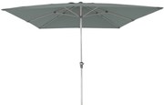 Ombrellone a palo centrale grigio Aura NATERIAL L 285 x 285 cm con telo verde