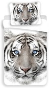 Set copripiumino e federa da bambini bianco/grigio in cotone per letto singolo 140x200 cm White Tiger – Jerry Fabrics
