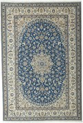 Nain Tappeto persiano 300x200 Blu (Iran) Annodato A Mano