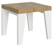 Tavolo allungabile 90x90/246 cm Naxy Mix piano Quercia Natura - gambe Bianco Frassino