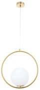 Lampada Da Soffitto Pensile Di Vetro Palla Oro Bianco Oro G109-1W Gold