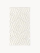 Tappeto in cotone tessuto a mano con struttura in rilievo Ziggy