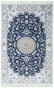 Nain Tappeto persiano 200x130 Blu (Iran) Annodato A Mano