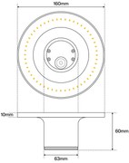 Applique LED IP65 Luce Indiretta 12W Tonda Bianca Colore Bianco Caldo 3.000K