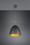 Tilda sospensione metallo cupola nera e oro d.40cm 1 luce attacco e27