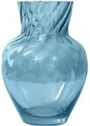 Vaso arredo vetro 25 cm blu
