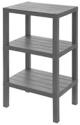 Scaffale bagno 3 ripiani grigio effetto legno in kit montaggio Buzz