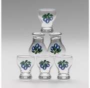 Set 6x bicchiere da liquore limpido - prugna