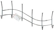 Appendiabiti da parete 13,5x44,5 cm, finitura cromata lucida, design ondulato