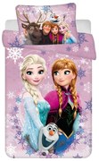 Set copripiumino e federa da bambini in cotone per culla 100x135 cm Frozen "Purple" – Jerry Fabrics