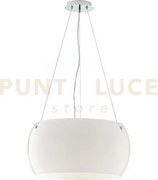 Lampadario a sospensione equatore bianco 3 luci attacco e27 40xx40x...