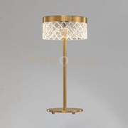 Lampada da tavolo regina, acrilico trasparente, oro santino, led 6 ...