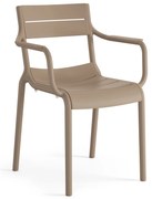 LUSSO Beige - MODERNA SEDIA DA CUCINA GIARDINO BAR (IMPILABILE)
