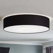 Plafoniera soffitto Rondo TK Lighting, dimmerabile, Nero, Camera da letto, Tessuto / Stoffa / Seta, Moderno, Plafoniera