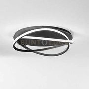 Atia p/m - lampadario a soffitto nero a led 3000k 2600lm 50w in all...