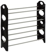 Scarpiera in metallo nera e argento Tavia - Premier Housewares