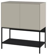 Mobile nero e crema 80x90x40 cm Amira - Marckeric