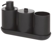 Set di accessori da bagno in plastica nera Cade - iDesign