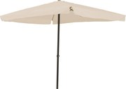 Ombrellone Quadrato da Giardino 3x3 m Palo Ø48 mm Struttura in Acciaio Esterno Écru...