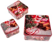 Set di contenitori per alimenti in metallo per i dolci 3 pz Christmas – Dakls