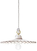 Sospensione Classica L'Aquila Ottone E Ceramica Decorato Diam. 31Cm 1 Luce E27