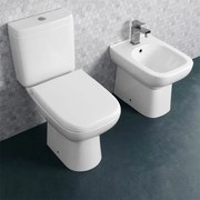 Sanitari monoblocco con scarico a terra bidet filomuro e copriwc   Origin