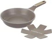 Padella antiaderente 22 cm Taupe con salvapadella