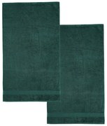 Set di asciugamani tipo terry verde scuro in cotone 2 pz 90x140 cm Anti-Bacterial – Catherine Lansfield