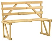 Panca da giardino 120 cm in legno di pino impregnato