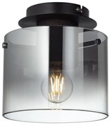 Brilliant - Plafoniera BETH 1xE27/60W/230V diam. 20 cm nero/fumé
