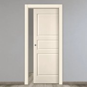 Porta scorrevole New York avorio L 70 x H 210 cm reversibile