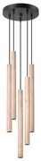 Sollux SL.1270 - Lampadario a sospensione con filo PASTELO 5xG9/8W/230V legno