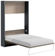Letto estraibile 140 x 200 cm Apertura verticale manuale Naturale e Antracite - MALINA II