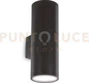 Gun applique esterno ip54 2 luci attacco e27 nero