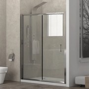 Kamalu - porta doccia nicchia 110cm con anta scorrevole altezza 180cm k410n