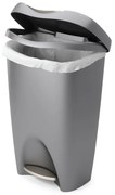 Bidone in plastica grigio 50 l Brim - Umbra