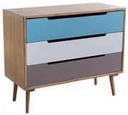 ADELINE - mobile 3 cassetti in mdf multicolor