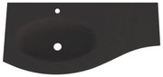 Lavabo a incasso semicerchio Vague H 1.5 cm in vetro nero