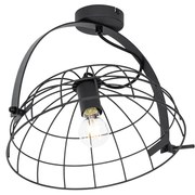 Lampada da soffitto industriale nera 35 cm regolabile - Hanze