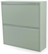 Scarpiera verde polveroso in metallo con ante ribaltabili 75x77,5x22,5 cm Billy – Spinder Design