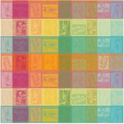 Tovaglia rotonda in cotone jacquard Arc En Ciel
