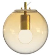 Ideal Lux - Lampadario a sospensione con filo MAPA 1xE27/42W/230V diametro 20 cm oro/fumé