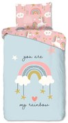 Set copripiumino e federa da bambini blu/rosa in cotone per letto singolo 140x200 cm Suus – Good Morning