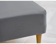 Lenzuolo elasticizzato grigio in cotone biologico 180x200 cm Calm - Södahl