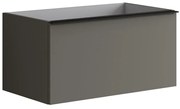 Mobile da bagno sospeso sotto lavabo L 80 x H 40 x P 45.5 cm grigio laccato opaco, 1 cassetto Pixel plain