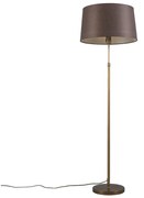 Lampada da terra bronzo paralume marrone 45 cm - PARTE