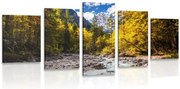 Quadri 5 pezzi – Paesaggio montano pittoresco