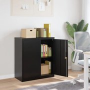 Armadio Classificatore Nero 79x40x90 Cm İn Acciaio /