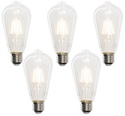 Set di 5 Lampadine LED Smart E27 ST64 4.5W 470 lm 1800-4000K